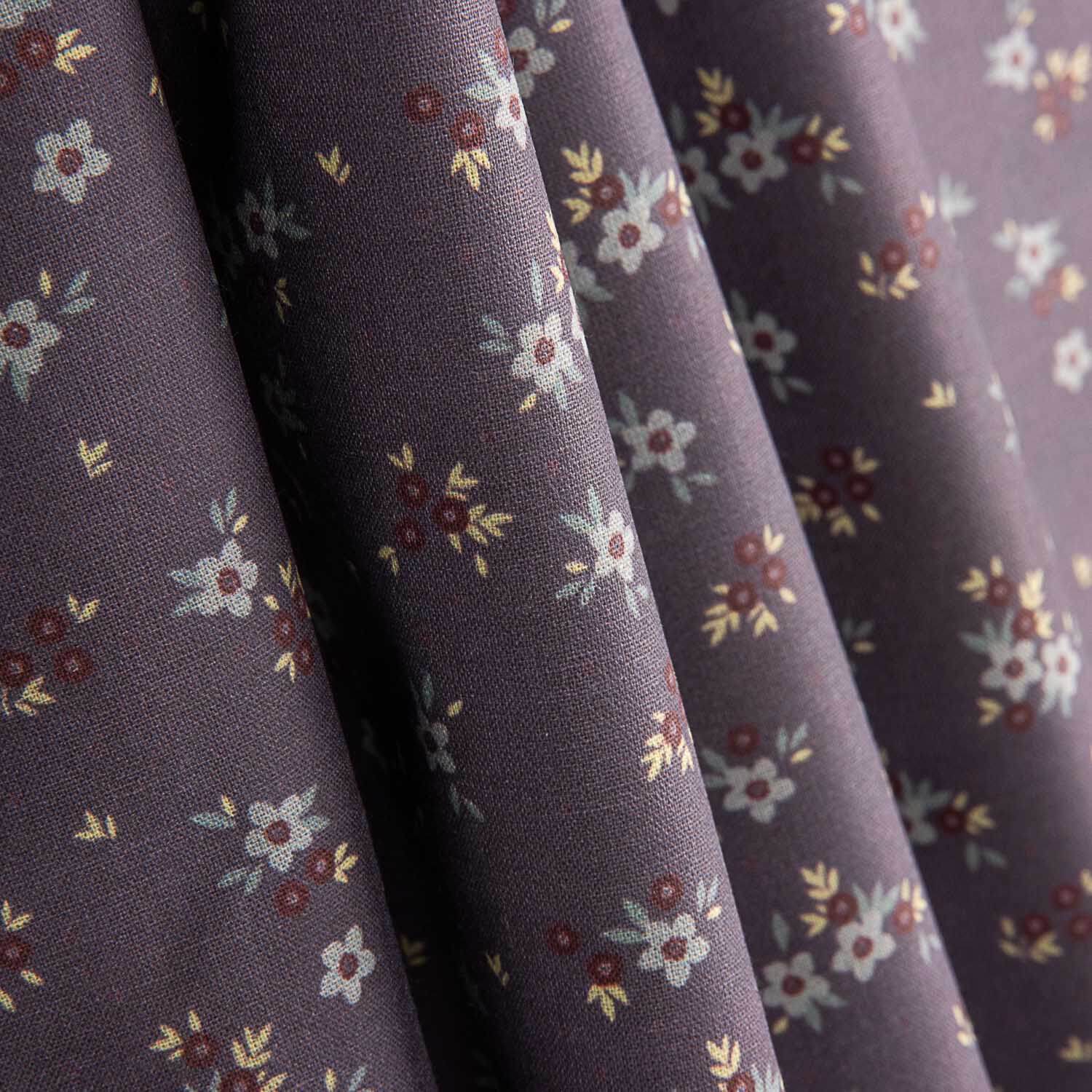 Purple Floral Print Calico - Ribes y Casals