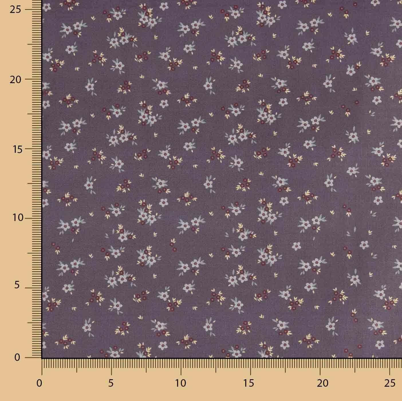 Purple Floral Print Calico - Ribes y Casals