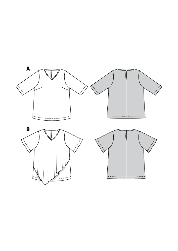 Burda Sewing Pattern 6307 Shirt - Ribes y Casals