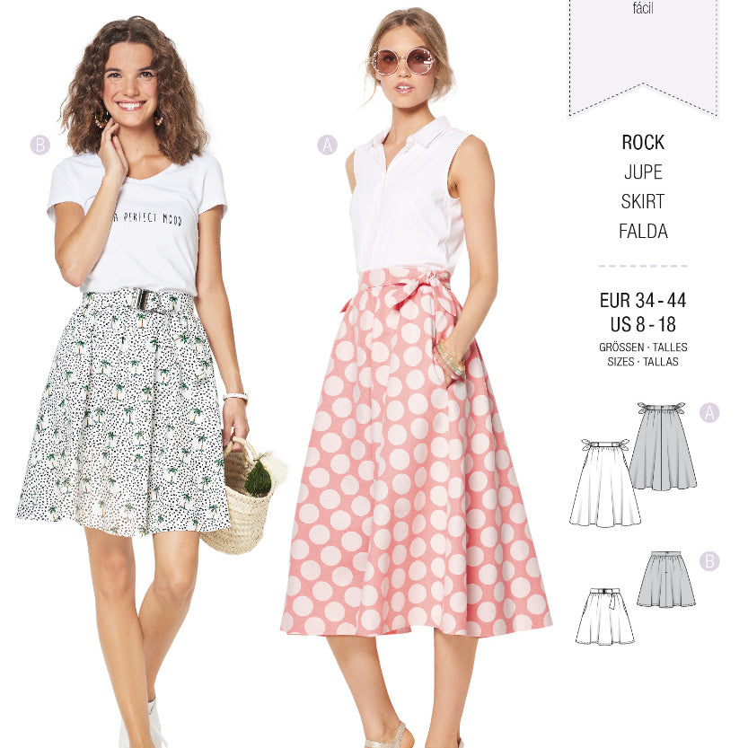 Burda Sewing Pattern 6319 Skirt - Ribes y Casals