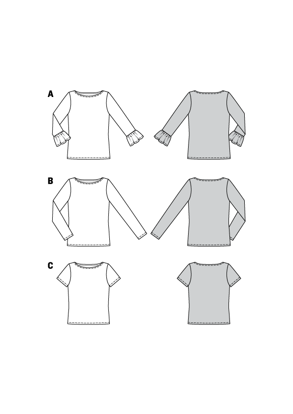 Burda Sewing Pattern 6328 Shirt - Ribes y Casals