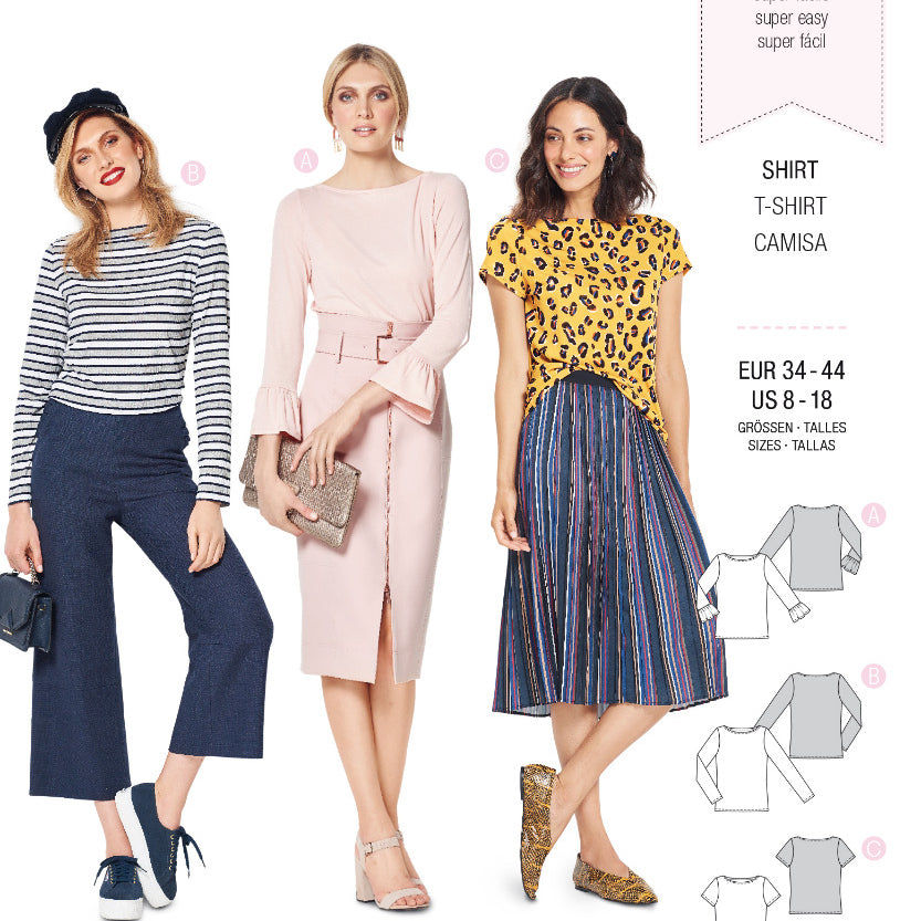 Burda Sewing Pattern 6328 Shirt - Ribes y Casals