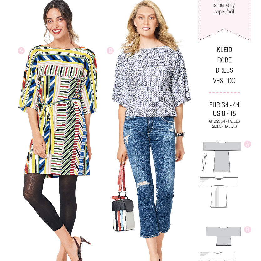 Burda Sewing Pattern 6345 Dress - Ribes y Casals