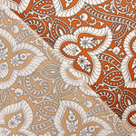 Retal Satén Estampado Romantic Teja 140x140 cm. - Ribes y Casals