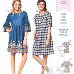 Burda Sewing Pattern 6401 Dress - Ribes y Casals