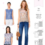 Burda Sewing Pattern 6525 Top - Ribes y Casals