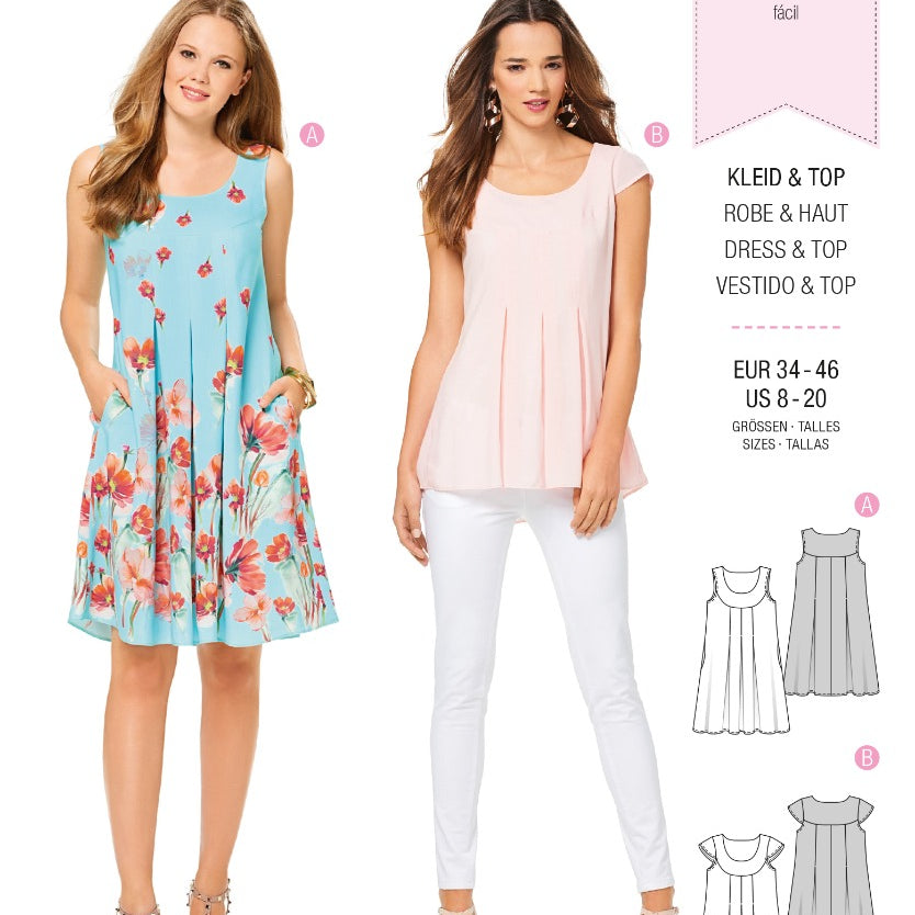 Burda Sewing Pattern 6532 Dress and Top - Ribes y Casals