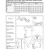 Burda Sewing Pattern 6610 Jacket and shirt - Ribes y Casals