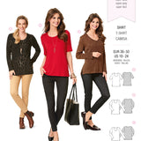Burda Sewing Pattern 6611 Shirt - Ribes y Casals
