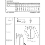 Burda Sewing Pattern 6632 Blouse - Ribes y Casals