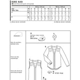 Burda Sewing Pattern 6632 Blouse - Ribes y Casals