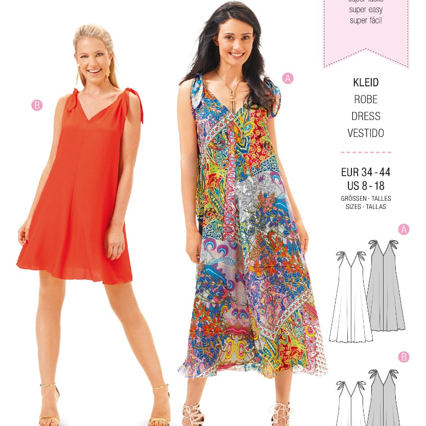 Burda Sewing Pattern 6663 Dress - Ribes y Casals