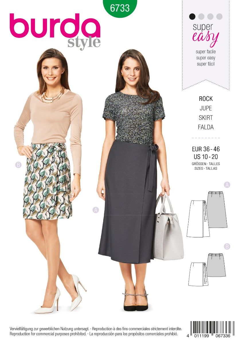 Burda Sewing Pattern 6733 Skirt - Ribes y Casals