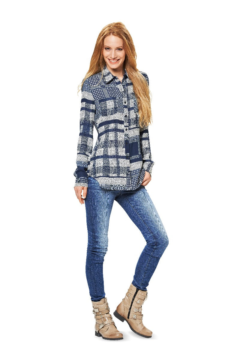 Burda Sewing Pattern 6849 Blouse - Ribes y Casals