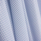 Blue and White Geometric Cotton Voile - Ribes y Casals