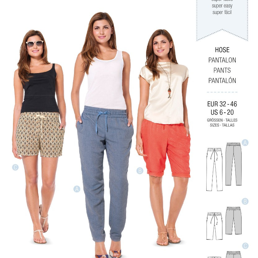 Burda Sewing Pattern 6938 Pants - Ribes y Casals