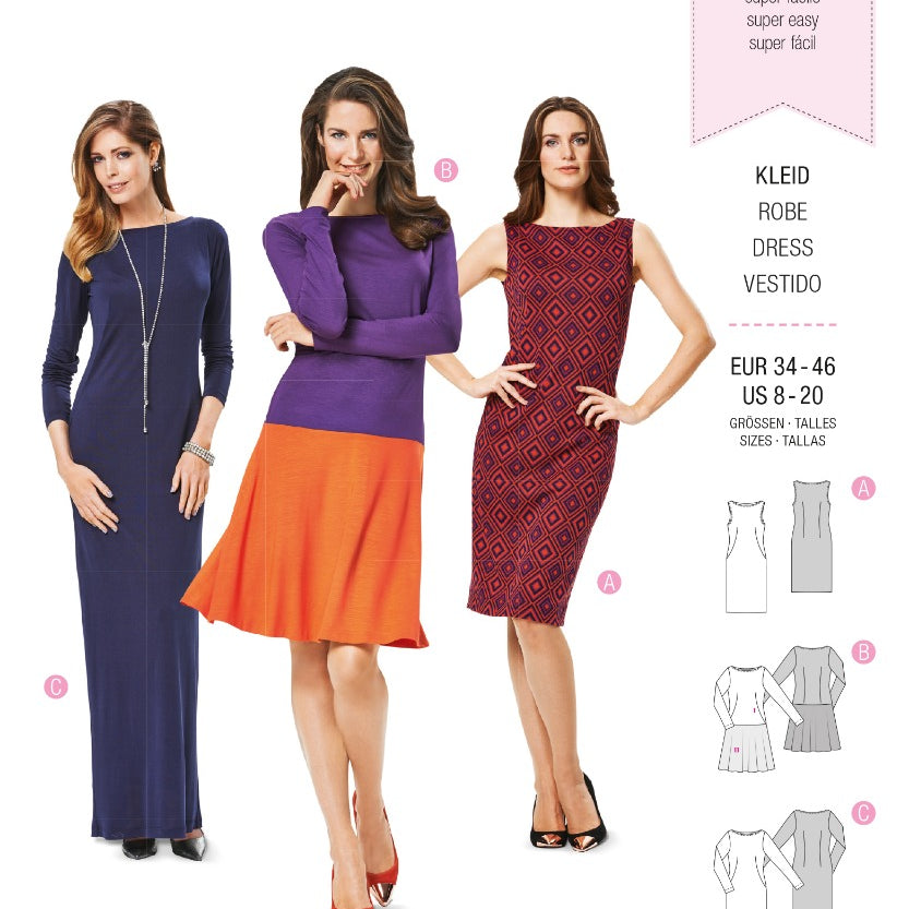 Burda Sewing Pattern 6988 Dress - Ribes y Casals
