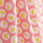 Pink Circle Bunny Print Calico - Ribes y Casals
