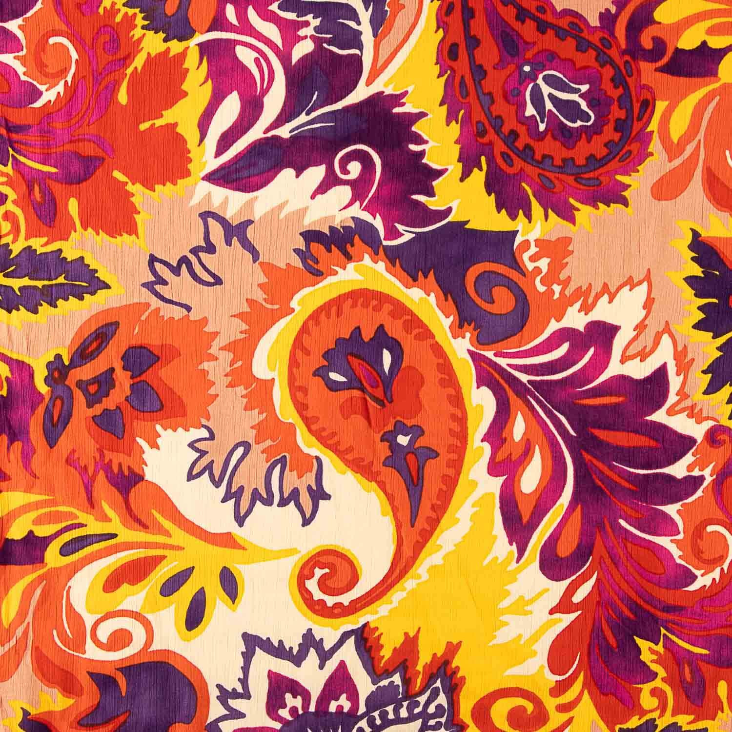 Paisley Sunset Printed Bamboo Viscose - Ribes y Casals