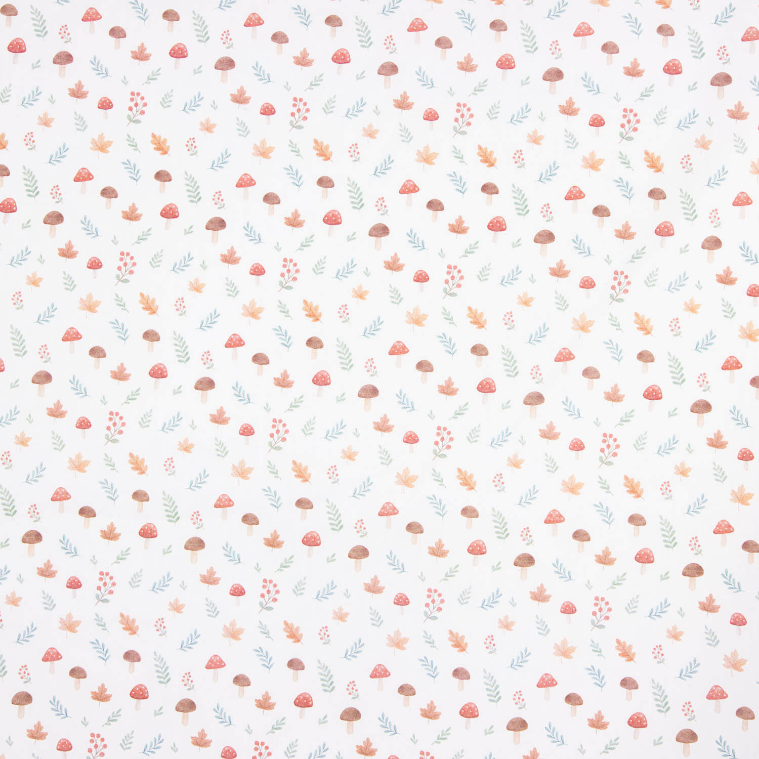 Forest Mushrooms printed percale - Ribes y Casals