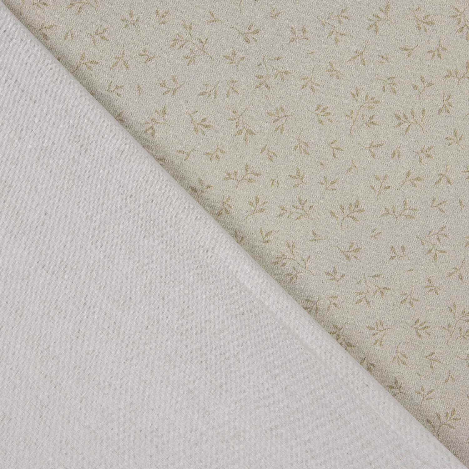 Soft Green Leaves Printed Calico - Ribes y Casals