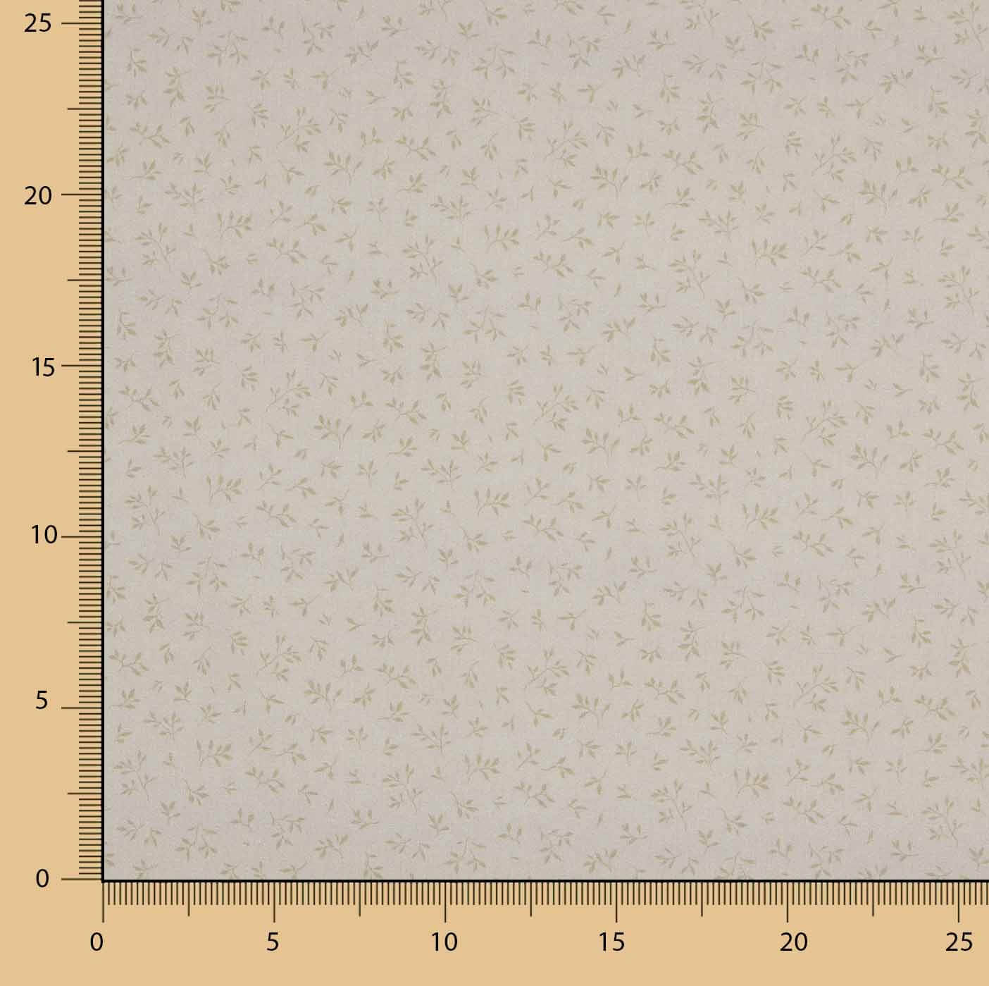 Soft Green Leaves Printed Calico - Ribes y Casals