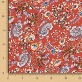 Fire Paisley Satin Crepe - Ribes y Casals