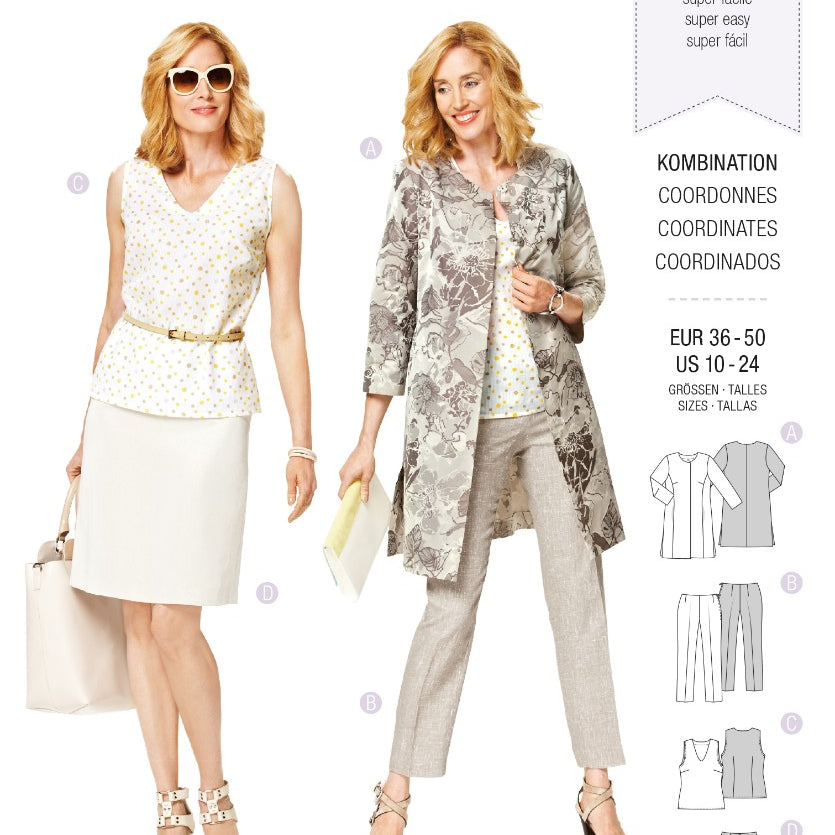 Burda Sewing Pattern 7075 Suit - Ribes y Casals