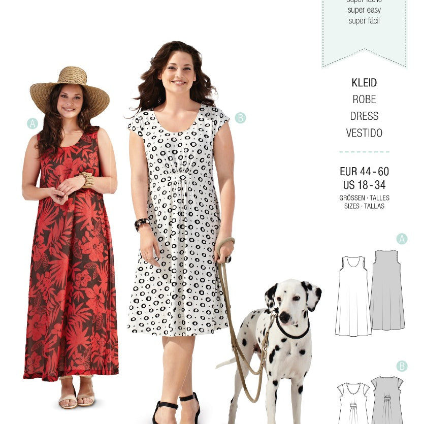 Burda Sewing Pattern 7100 Dress - Ribes y Casals