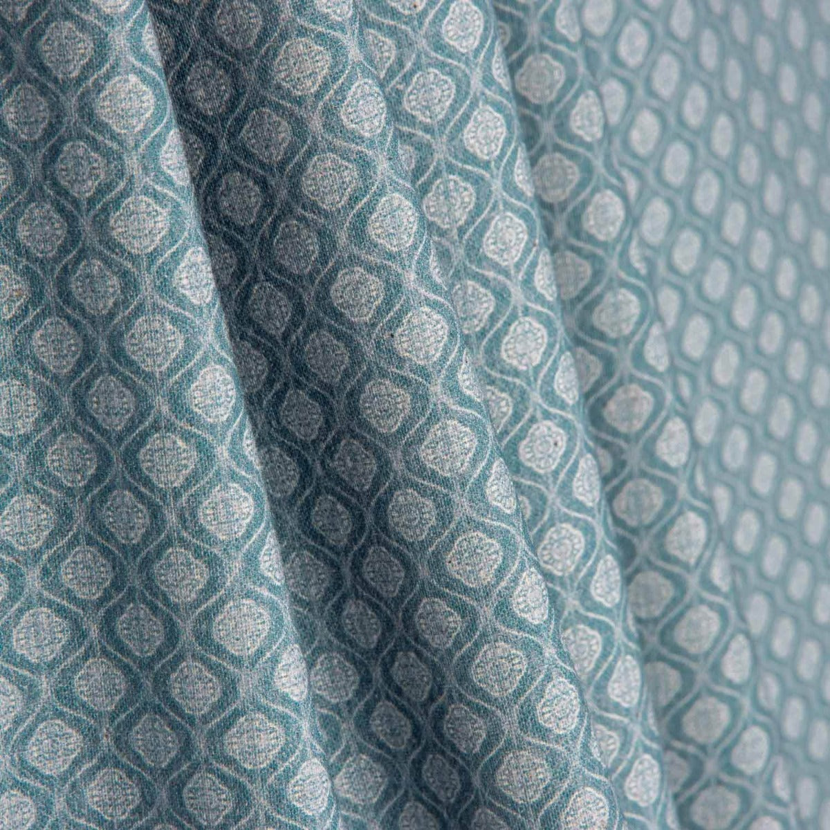 Blue Retro Oval Poplin - Ribes y Casals