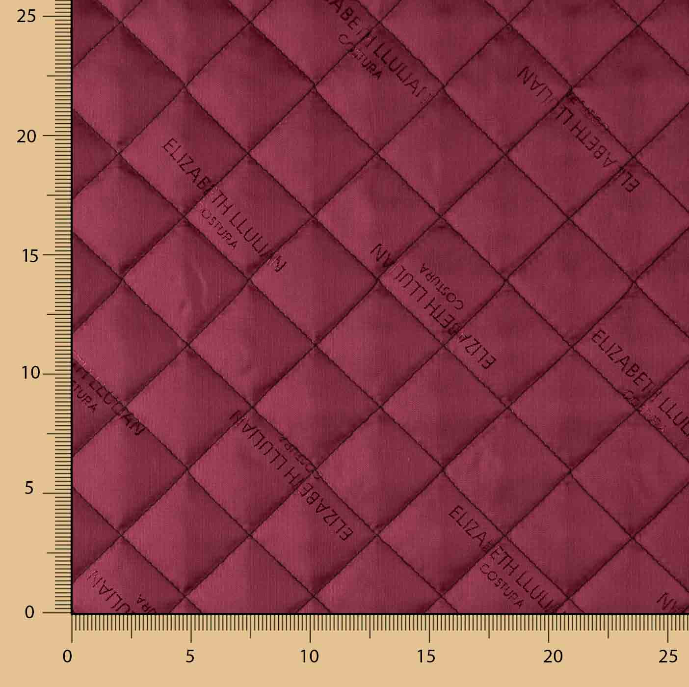 Padded Rayon Lining, Maroon - Ribes y Casals