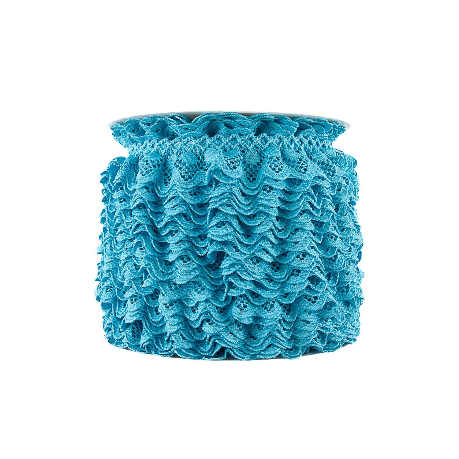 Turquoise Blue Lace Trim 22 mm - Ribes y Casals
