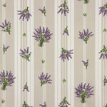 Brushed Cotton Provençal Stripes with Lavender - Ribes y Casals