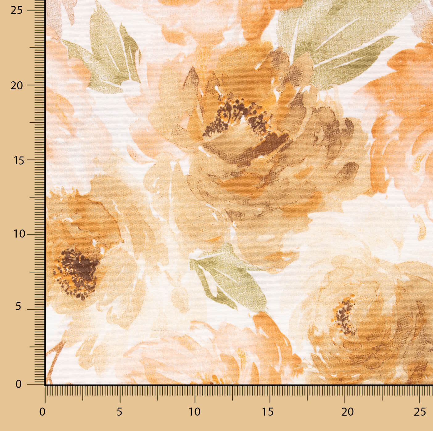 Peach Watercolour Floral Canvas - Ribes y Casals