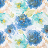 Blue Watercolour Floral Canvas - Ribes y Casals