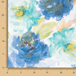 Blue Watercolour Floral Canvas - Ribes y Casals