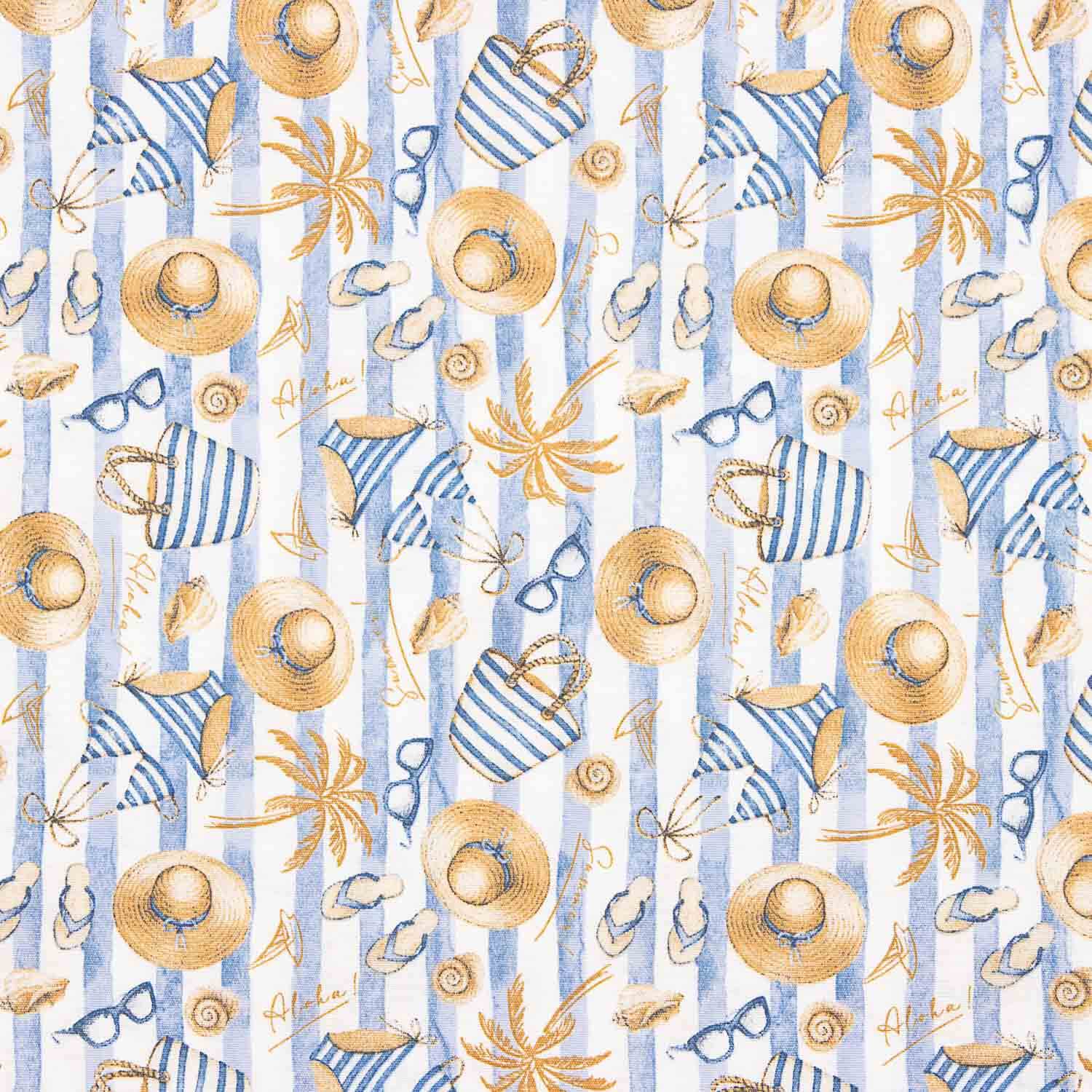 Summer Blue Stripes Canvas - Ribes y Casals