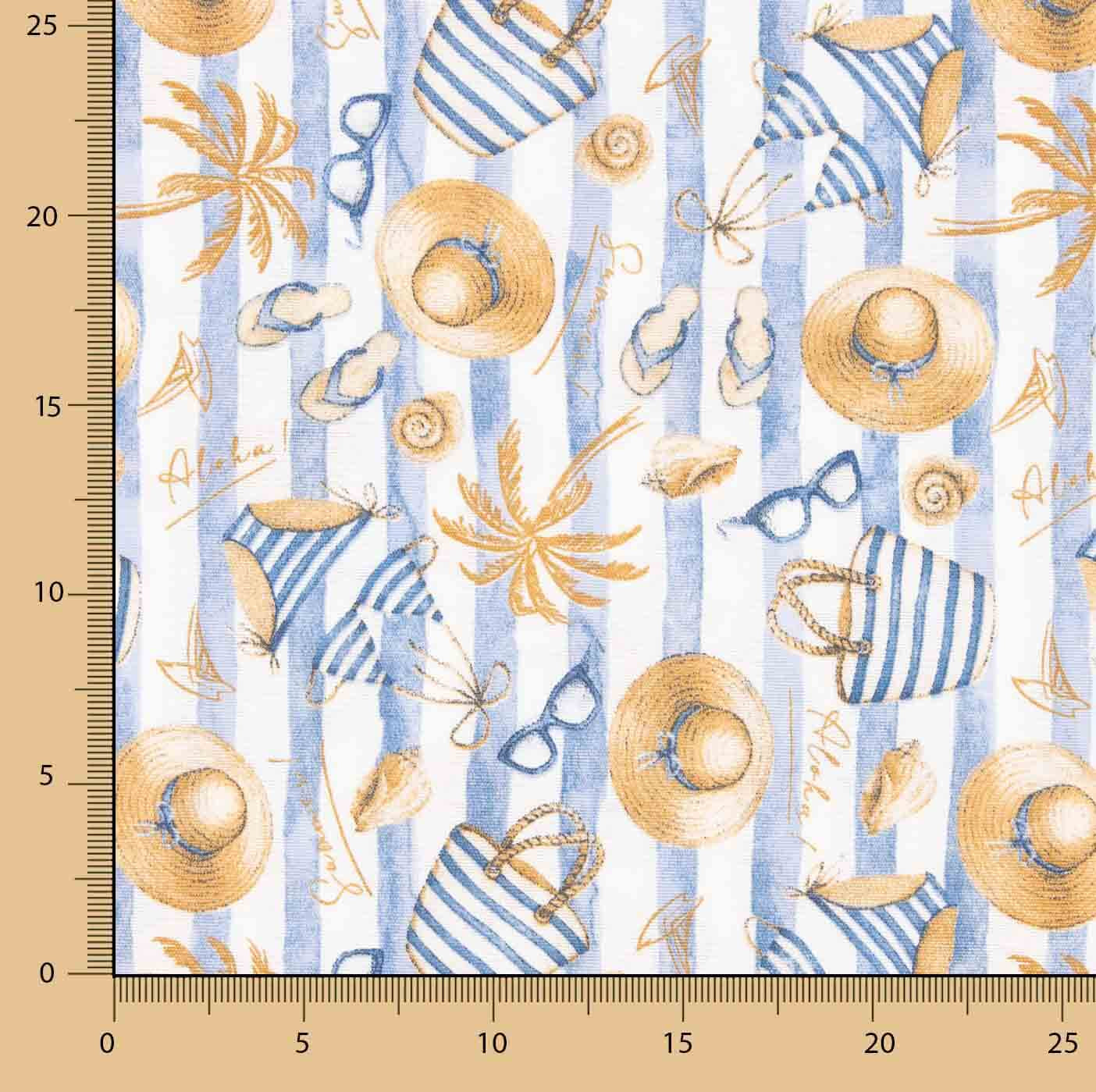 Summer Blue Stripes Canvas - Ribes y Casals