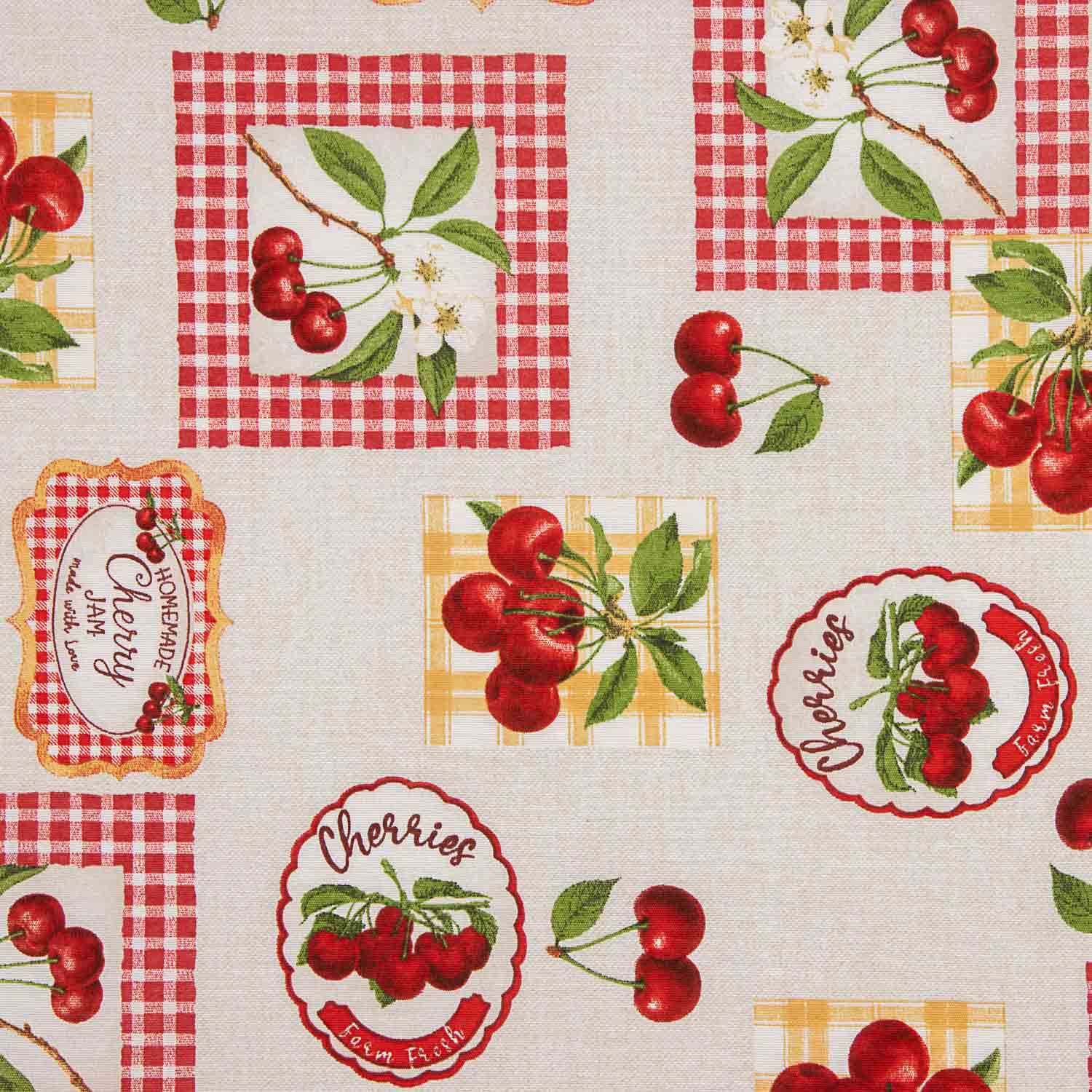 Gingham Cherry Canvas - Ribes y Casals