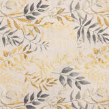 Canvas Mustard and Grey Leaves - Ribes y Casals