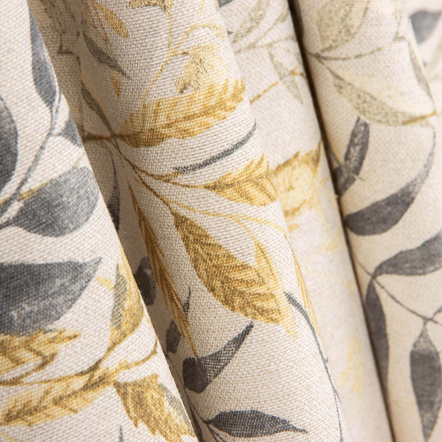 Canvas Mustard and Grey Leaves - Ribes y Casals
