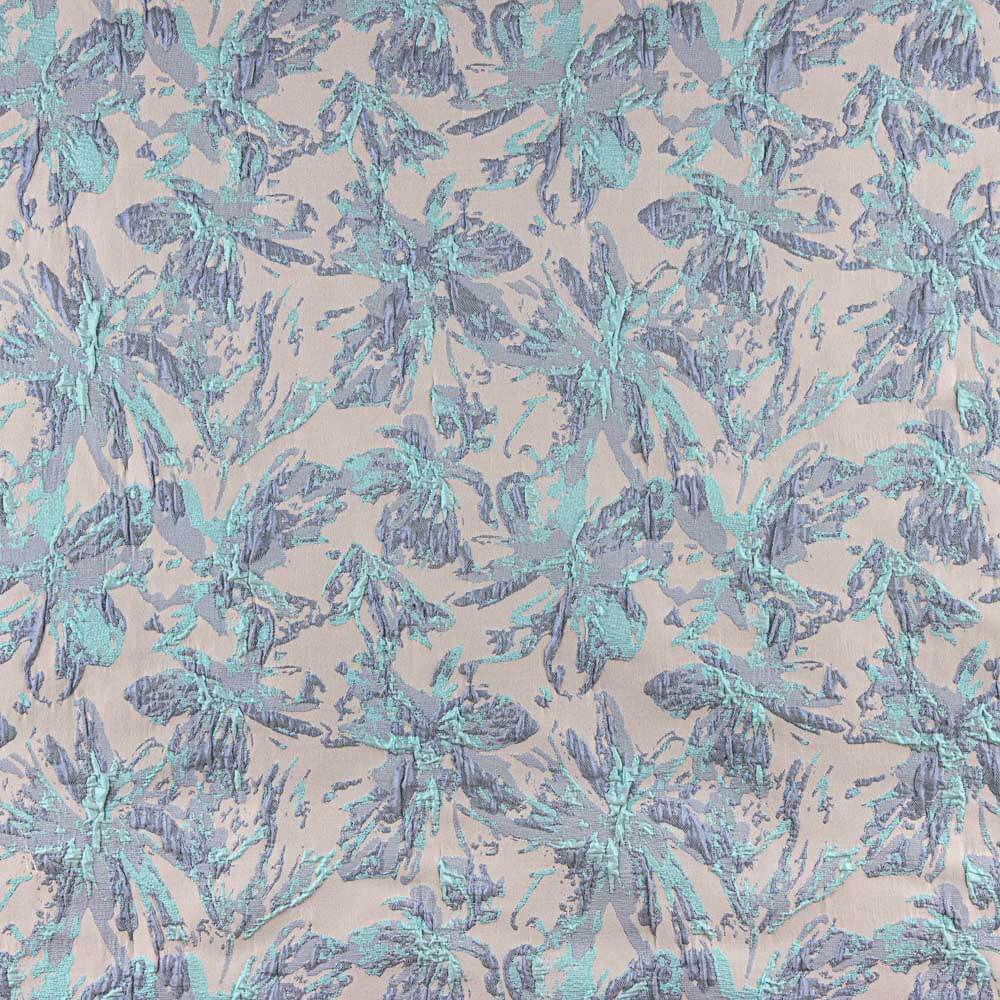 Blue Floral Lurex Brocade - Ribes y Casals