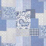 Blue Patchwork Printed Canvas - Ribes y Casals
