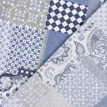 Blue Patchwork Printed Canvas - Ribes y Casals