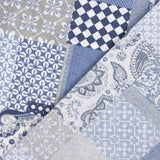 Blue Patchwork Printed Canvas - Ribes y Casals