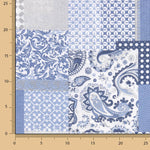 Blue Patchwork Printed Canvas - Ribes y Casals