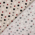 Black, Grey and Red Polka Dot Canvas - Ribes y Casals