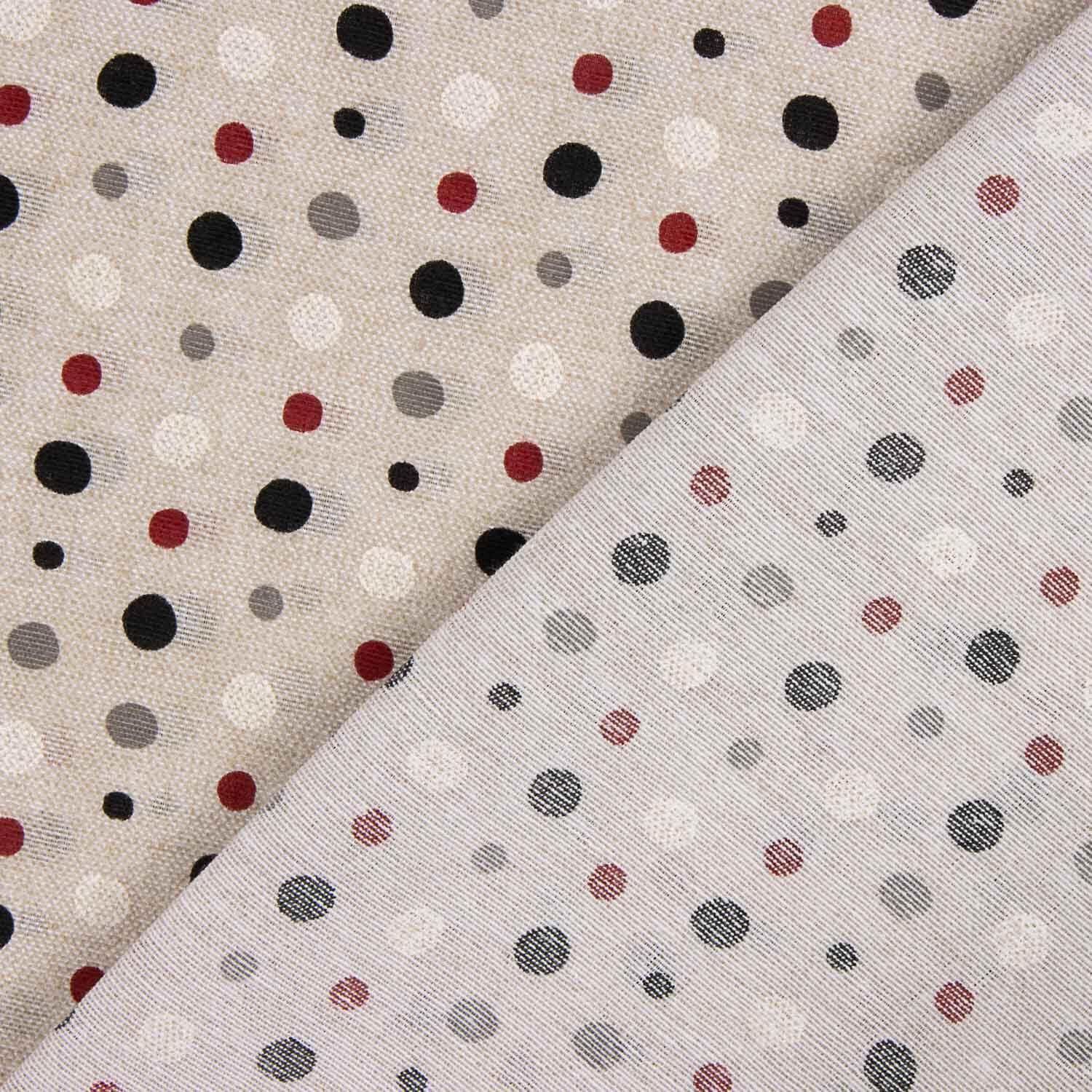 Black, Grey and Red Polka Dot Canvas - Ribes y Casals