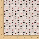 Black, Grey and Red Polka Dot Canvas - Ribes y Casals