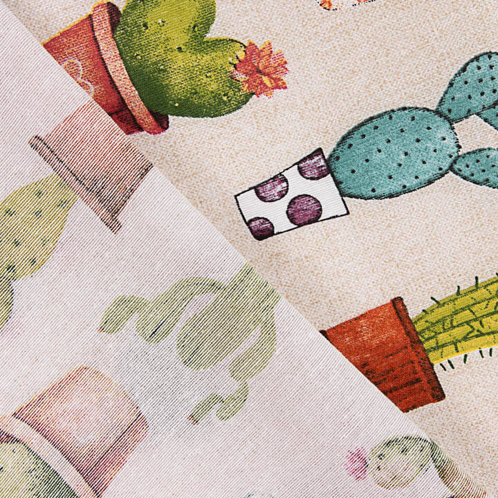 Colourful Cactus-Printed Canvas - Ribes y Casals